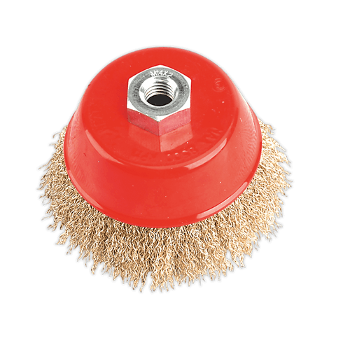 Brassed Steel Cup Brush ¯100mm M14 x 2mm (CBC100)