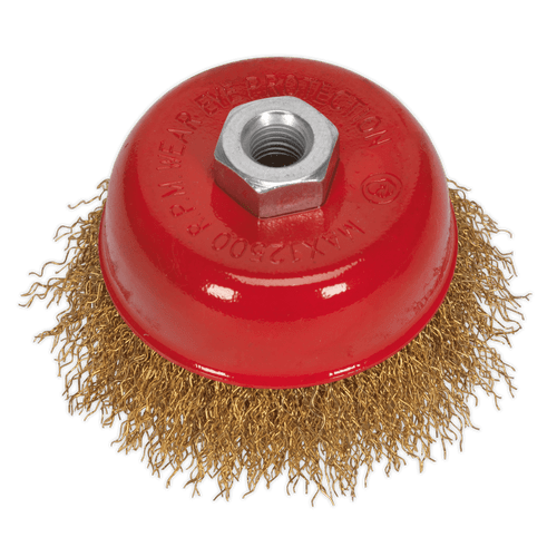 Brassed Steel Cup Brush ¯75mm M10 x 1.5mm (CBC75)