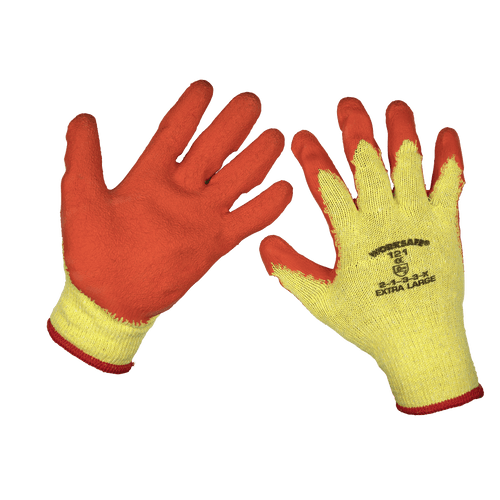 Super Grip Knitted Gloves Latex Palm (X-Large) - Pack of 12 Pairs (9121XL/12)