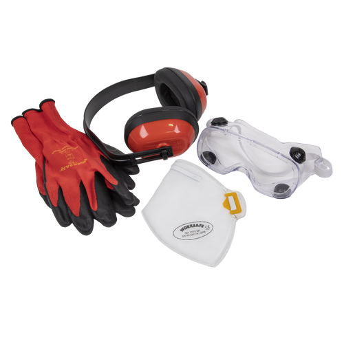 Flexi Grip Gloves, FFP2 Mask, Goggles & Ear Defenders (SEP4)