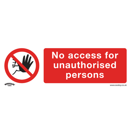 Prohibition Safety Sign - No Access - Rigid Plastic - Pack of 10 (SS17P10)