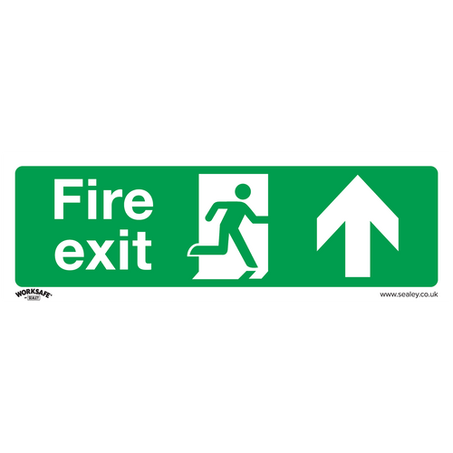 Safe Conditions Safety Sign - Fire Exit (Up) - Rigid Plastic (SS28P1)