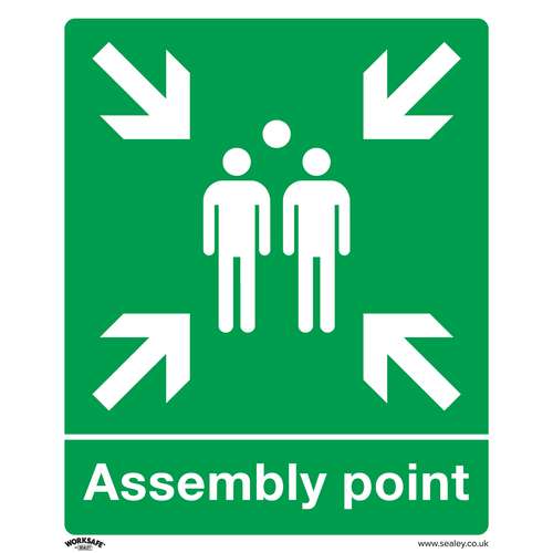 Safe Conditions Safety Sign - Assembly Point - Rigid Plastic (SS37P1)