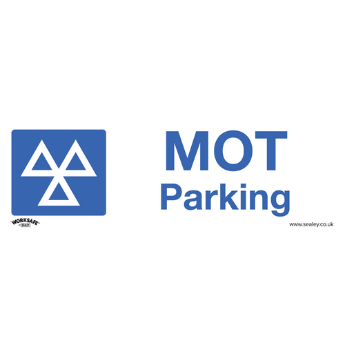 Warning Safety Sign - MOT Parking - Rigid Plastic - Pack of 10 (SS49P10)