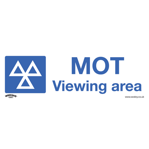 Warning Safety Sign - MOT Viewing Area - Rigid Plastic (SS50P1)