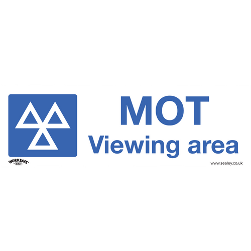 Warning Safety Sign - MOT Viewing Area - Self-Adhesive Vinyl (SS50V1)