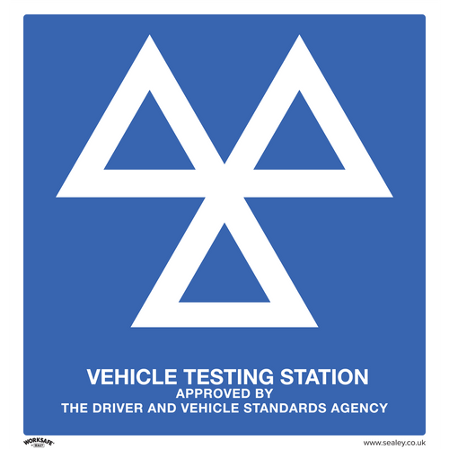 Warning Safety Sign - MOT Testing Station - Aluminium Composite (SS51A1)