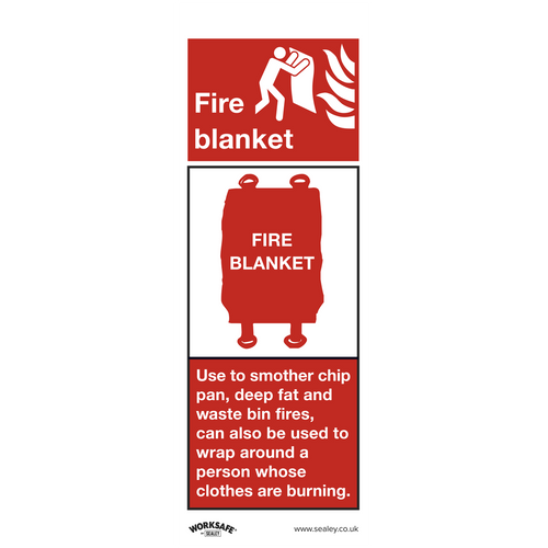Safe Conditions Safety Sign - Fire Blanket - Rigid Plastic - Pack of 10 (SS53P10)