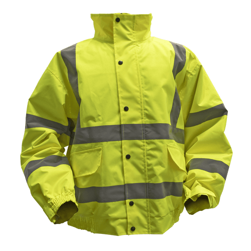 Hi-Vis Yellow Jacket with Quilted Lining & Elasticated Waist - X-Large (802XL)