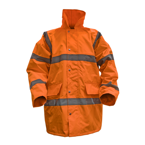 Hi-Vis Orange Motorway Jacket with Quilted Lining - Large (806LO)
