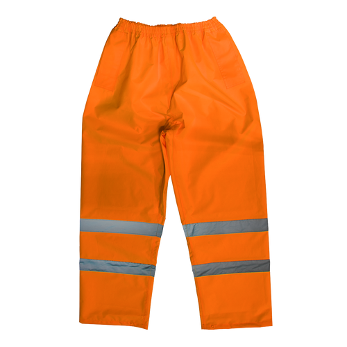 Hi-Vis Orange Waterproof Trousers - Large (807LO)