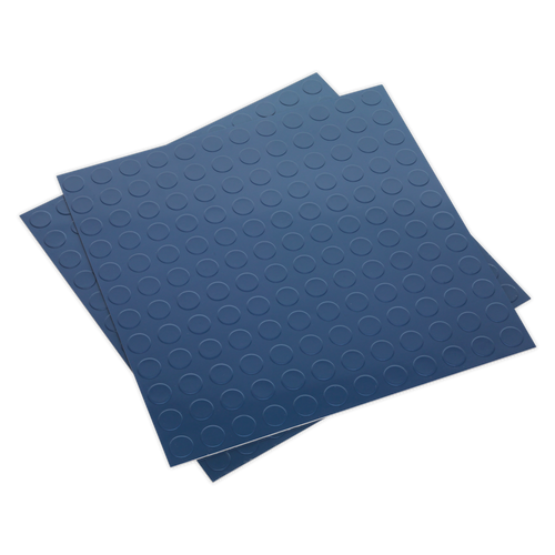 Vinyl Floor Tile with Peel & Stick Backing - Blue Coin Pack of 16 (FT2B)