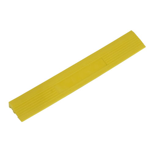 Polypropylene Floor Tile Edge 400 x 60mm Yellow Male - Pack of 6 (FT3EYM)