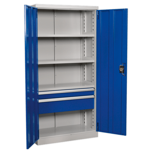 Industrial Cabinet 2 Drawer 3 Shelf 1800mm (APICCOMBO2)