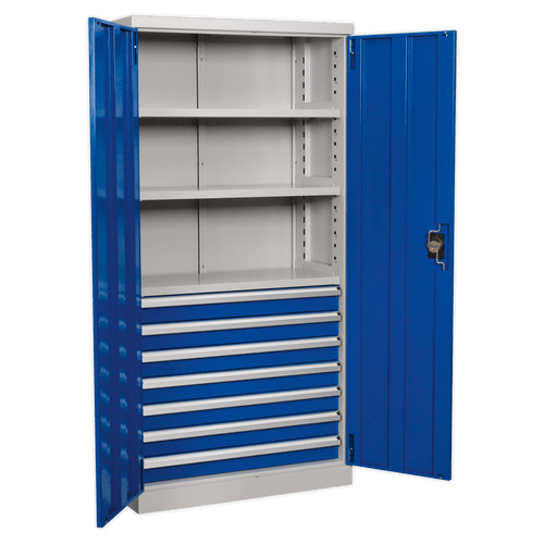 Industrial Cabinet 7 Drawer 3 Shelf 1800mm (APICCOMBO7)