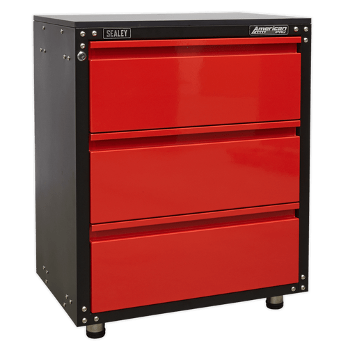 Modular 3 Drawer Cabinet with Worktop 665mm (APMS82)
