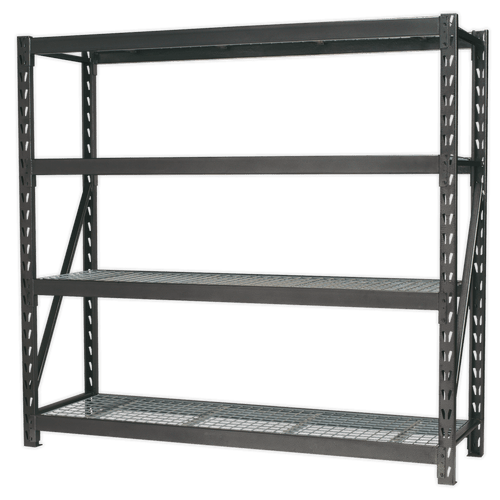 Heavy-Duty Racking Unit with 4 Mesh Shelves 640kg Capacity Per Level 1956mm (AP6572)