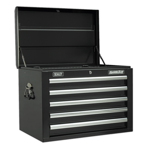 Topchest 5 Drawer with Ball Bearing Slides - Black (AP26059TB)