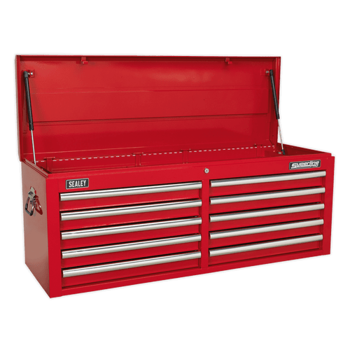 Topchest 10 Drawer with Ball Bearing Slides - Red (AP5210T)