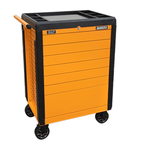 Rollcab 7 Drawer Push-To-Open Hi-Vis Orange (APPD7O)
