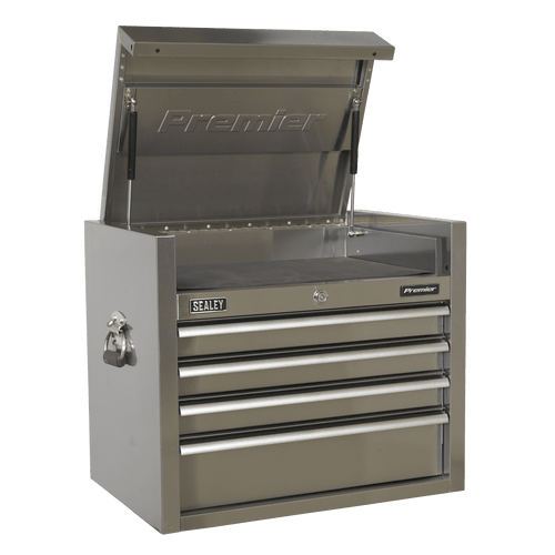 Topchest 4 Drawer 675mm Stainless Steel Heavy-Duty (PTB66004SS)