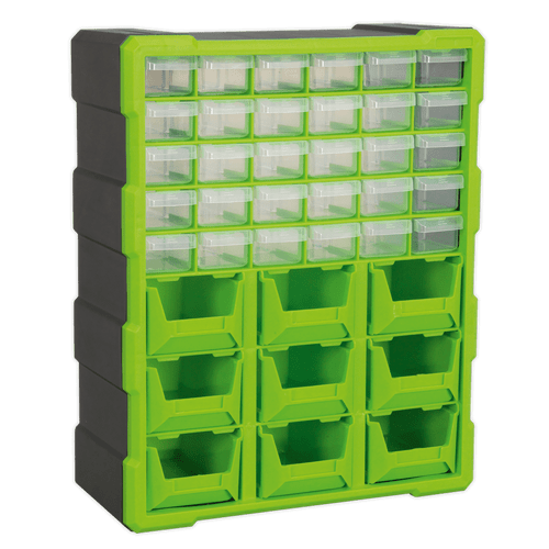 Cabinet Box 39 Drawer - Hi-Vis Green/Black (APDC39HV)