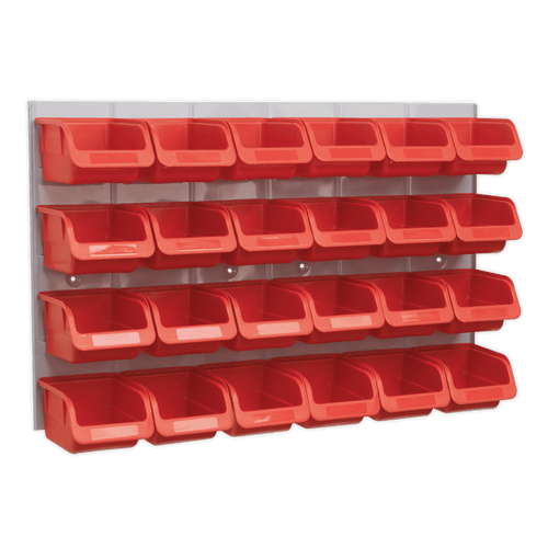 Bin & Panel Combination 24 Bins - Red (TPS130)