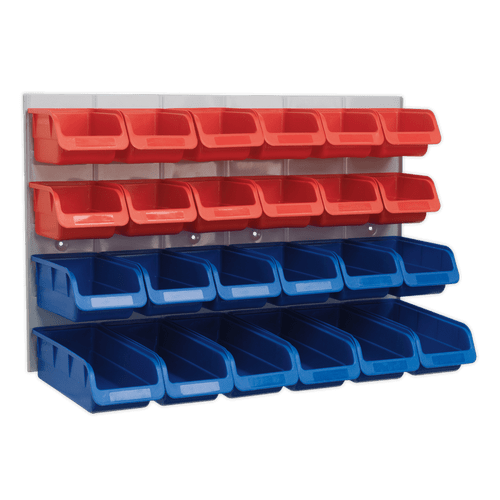 Bin & Panel Combination 24 Bins - Red/Blue (TPS132)