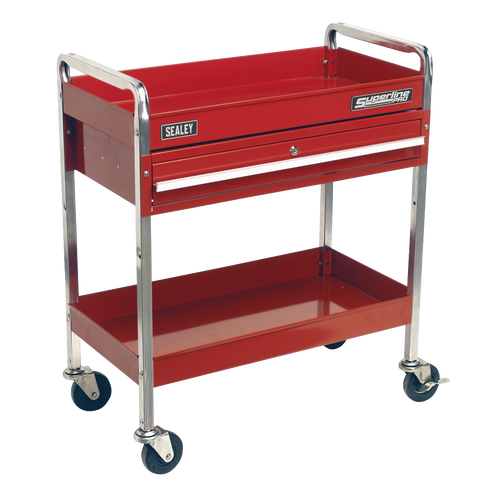 Trolley 2-Level Heavy-Duty with Lockable Drawer (CX101D)