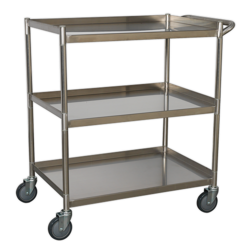 Workshop Trolley 3-Level Stainless Steel (CX410SS)