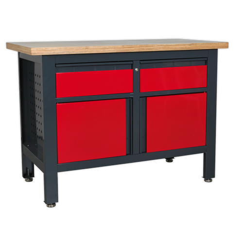 Workstation with 2 Drawers & 2 Cupboards (AP1372A)