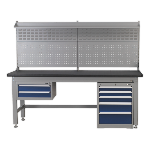 2.1m Complete Industrial Workstation & Cabinet Combo (API2100COMB02)