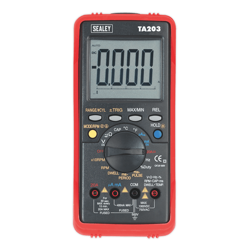 Digital Automotive Multimeter 15-Function Bar Graph/PC Link (TA203)