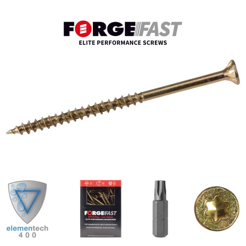 ForgeFast Elite Low-Torque Woodscrews - Box (200) - 3.0 x 12mm