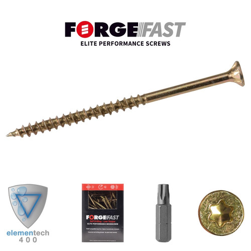 ForgeFast Elite Low-Torque Woodscrews - Box (200) - 3.0 x 30mm
