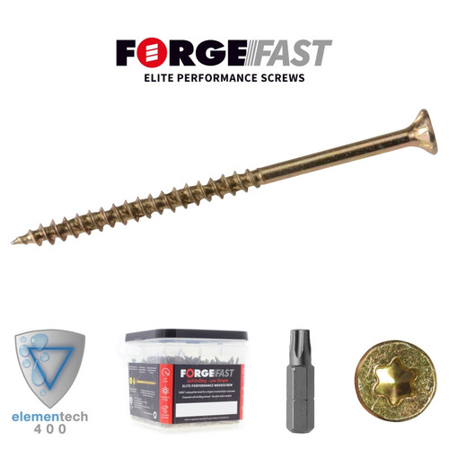 ForgeFast Elite Low-Torque Woodscrews - Tub (1200) - 4.5 x 20mm