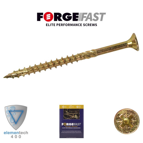 ForgeFast Elite Fast-Start Woodscrews - Box (200) - 3.5 x 20mm