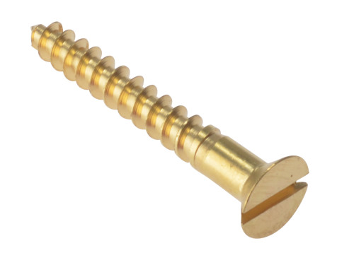 Wood Screw - Countersunk Head - Solid Brass - Box (200) - 4 x 1/2"
