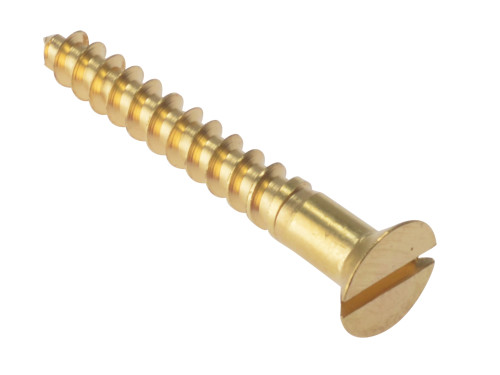 Wood Screw - Countersunk Head - Solid Brass - Box (200) - 6 x 1/2"