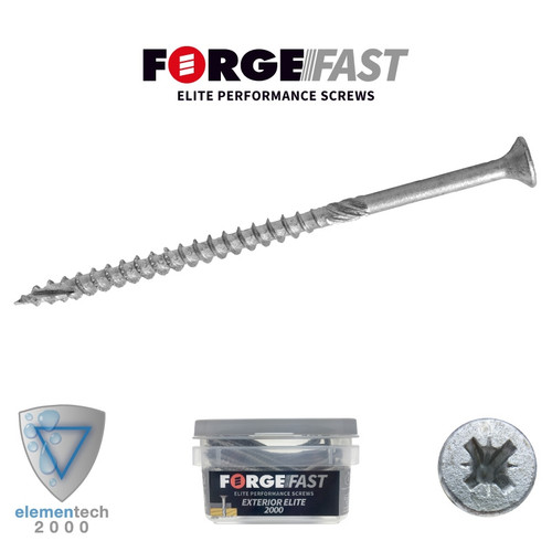 ForgeFast Elite Exterior Screws - Tub (200) - 4.0 x 60mm