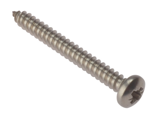 Self Tapping Screw - Pan Head - A2 Stainless Steel - Box (100) - 6 x 1/2"