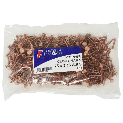 Annular Ring Nail - Copper - Bag (1KG) - 3.35 x 25mm