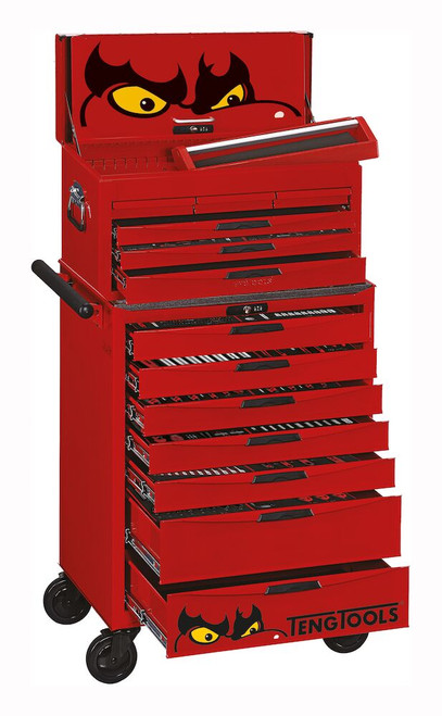 Teng Tools TCEMM417N 26" Pro Stack Foam Tool Kit 417 Pieces RED