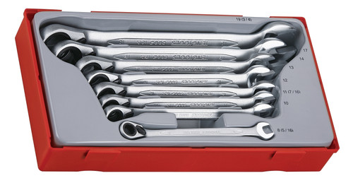 Spanner Set Combn Rev Ratchet 8pcs