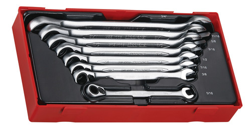 Spanner Set Combn AF Rev Ratchet 8pcs