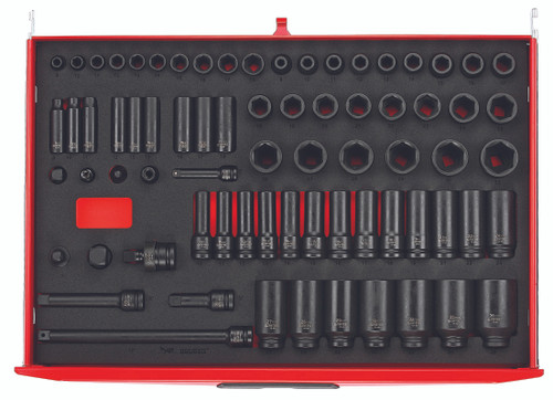 Impact Socket Set 3/8 1/2in dr 73pcs