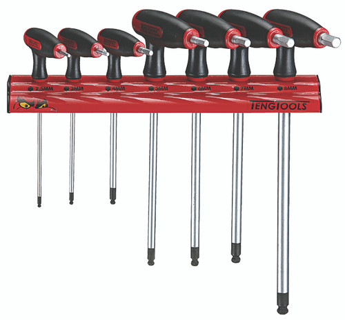 Hex Key Set T Handle 7pcs Wall Rack