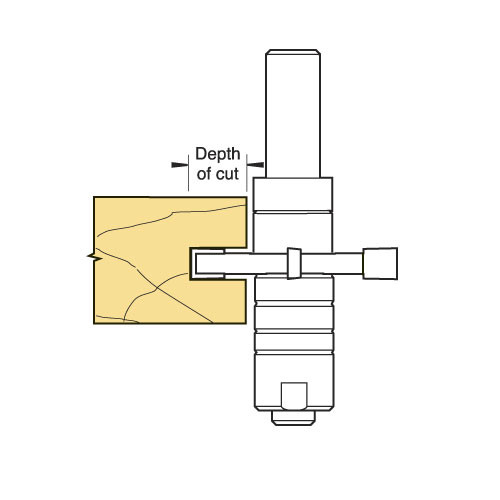 Arbor for groover 12mm bore heavy duty (33/1X1/2)