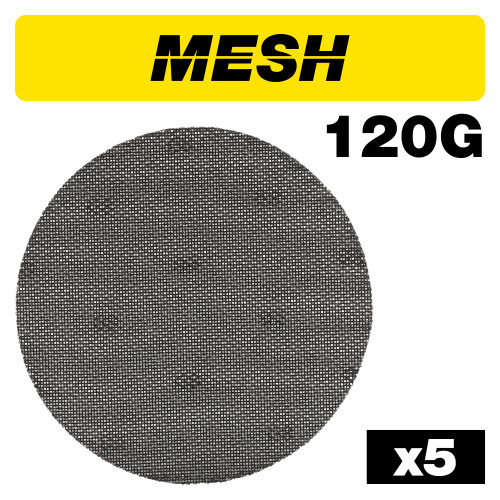 Mesh Random Orbital Sanding Disc 5pc 225mm 120 grit (AB/225/120M)
