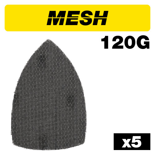 Mesh Detail Sanding Sheet 5pc 102mm x 152mm 120 grit (AB/DET/120M)